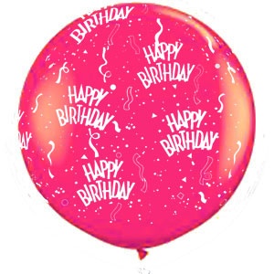 36" Happy Birthday Magenta