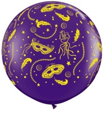 Mardi Gras 36" Latex - Purple