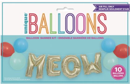 Diy MEOW Balloon Banner