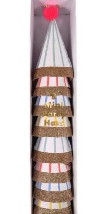 Mini Striped Pom Pom Hats