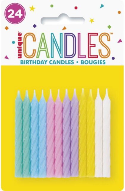 Pastel Birthday Candles