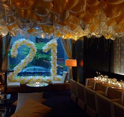 Number Sculptures And Balloons