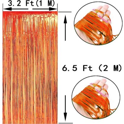 Orange Foil Curtain