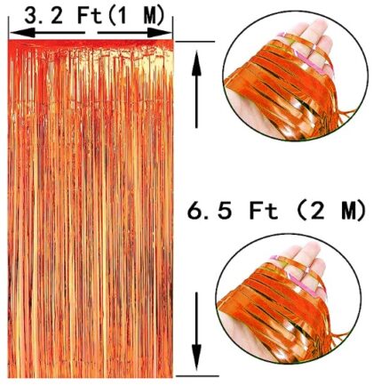 Orange Foil Curtain
