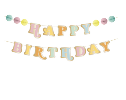 Pastel Birthday Banner