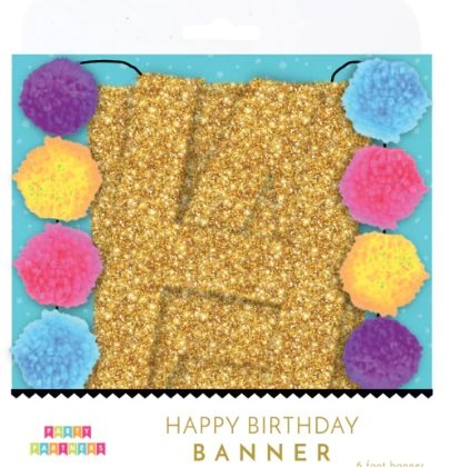 Pom Pom Birthday Banner