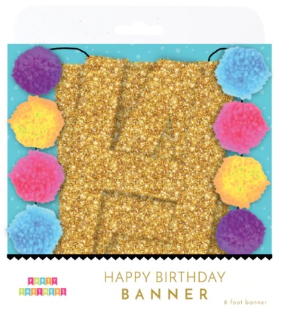 Pom Pom Birthday Banner