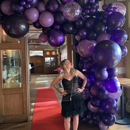 Purple Organic Balloon Archway