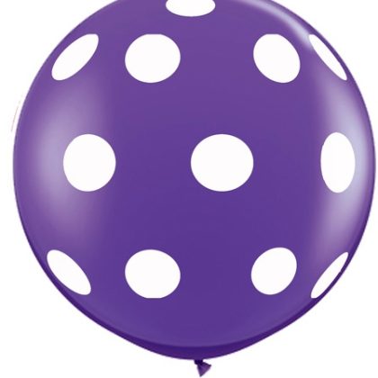 36" Purple Polka Dot