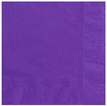Purple Beverage Napkin