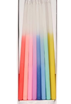 Rainbow Dipped Candles