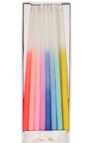 Rainbow Dipped Candles