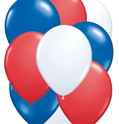 25 Red White Blue Assortment