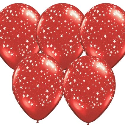 Red With White Star Print