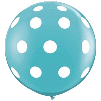 36" Robbins Egg Polka Dot