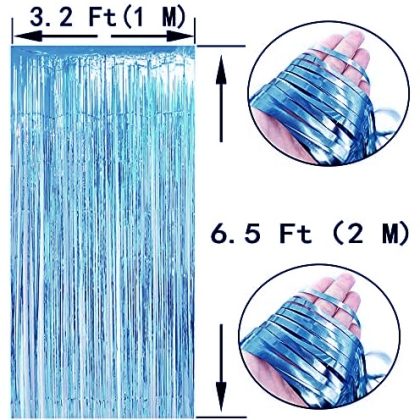 Royal Blue Foil Curtain