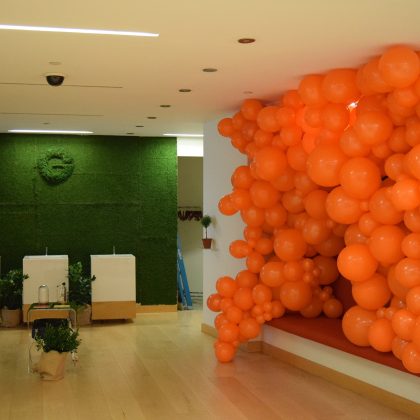 Orange Balloon Wall