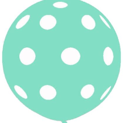 36" Tiffany Blue Polka Dot