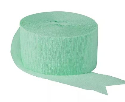 Mint Crepe Streamer