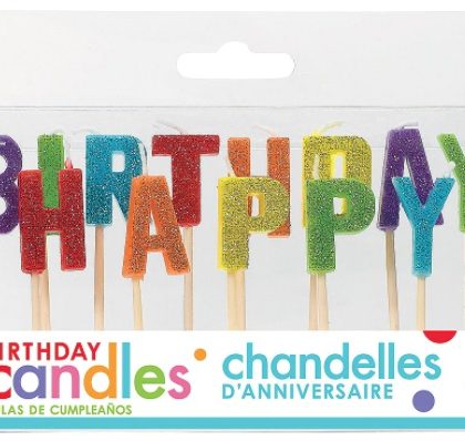 Happy Birthday Glitter Candles