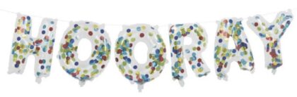 DIY Hooray Confetti Balloon Banner