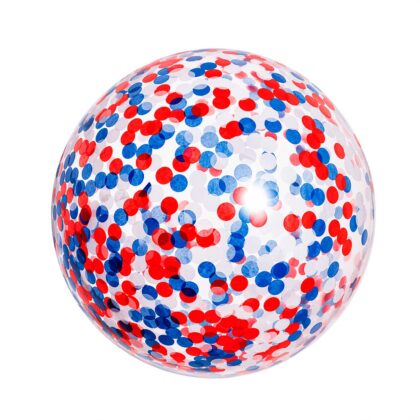 Red, White & Blue Confetti Balloon